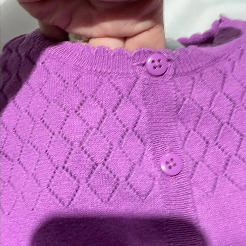 Gymboree 12-18m lavender cardigan worn once